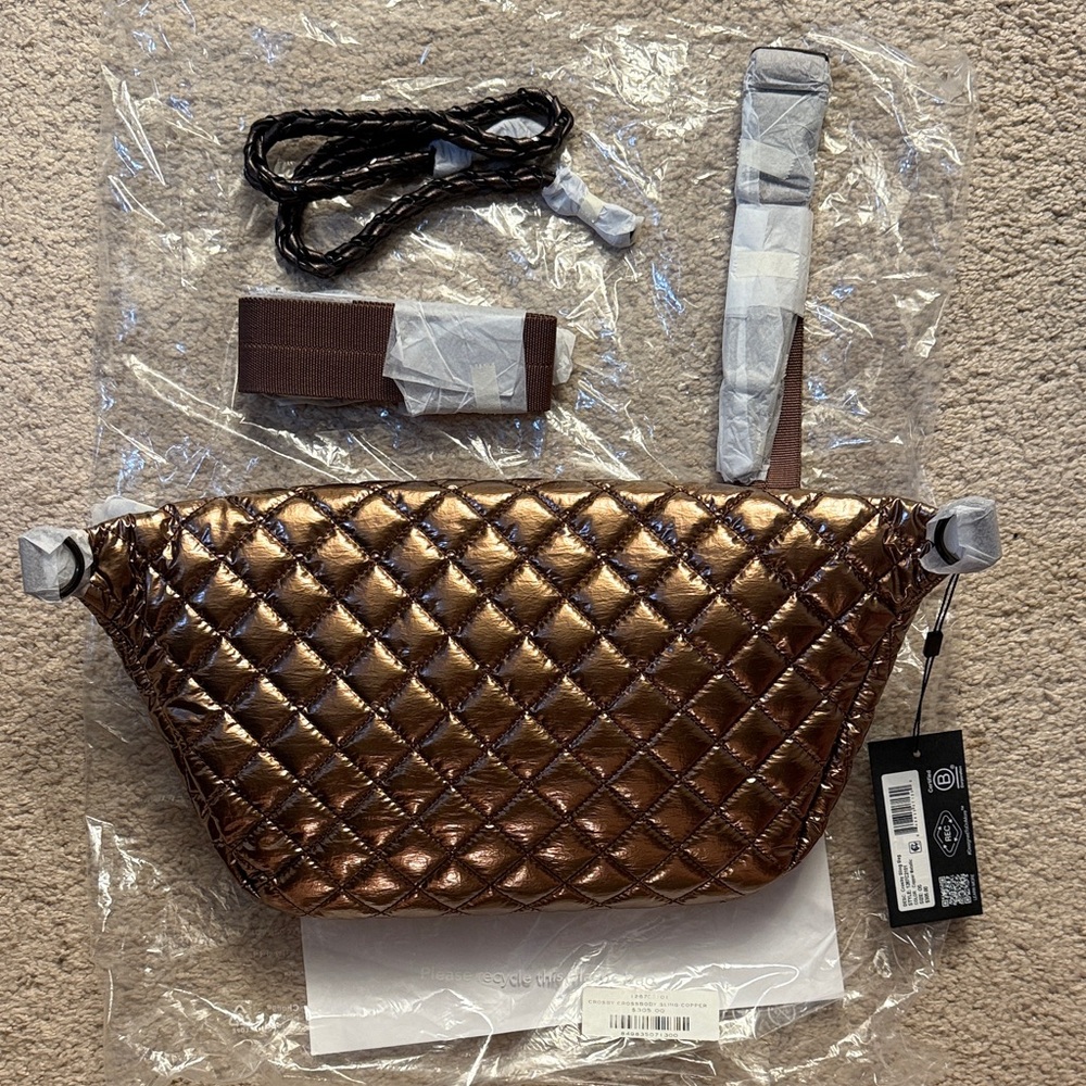 MZ Wallace Metallic Copper Crosby Crossbody Sling - Picture 4 of 4